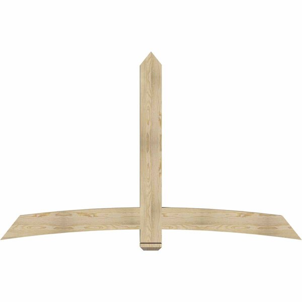 Ekena Millwork Bellingham Rough Sawn Timber Gable Bracket, Douglas Fir, 84"W x 53"H x 4"D x 6"F, 15/12 Pitch GBW084X53X0406BEL00RDF - main